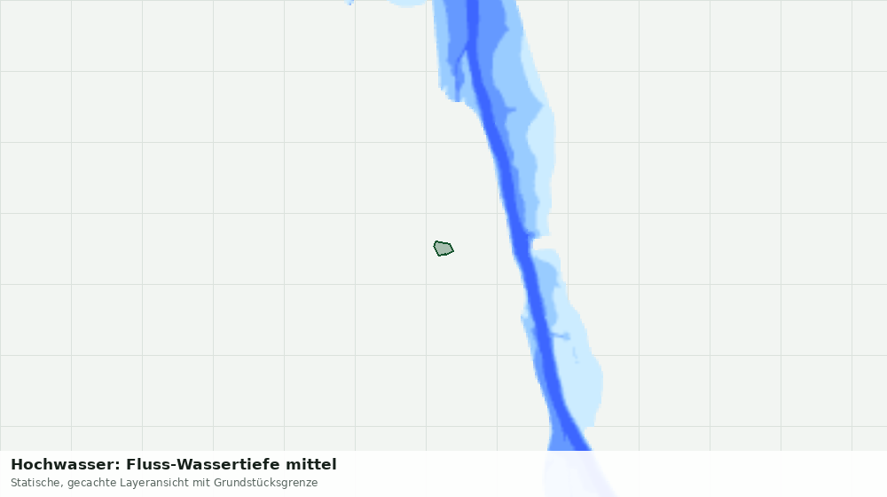Statische Kartenansicht: Hochwasser: Fluss-Wassertiefe mittel