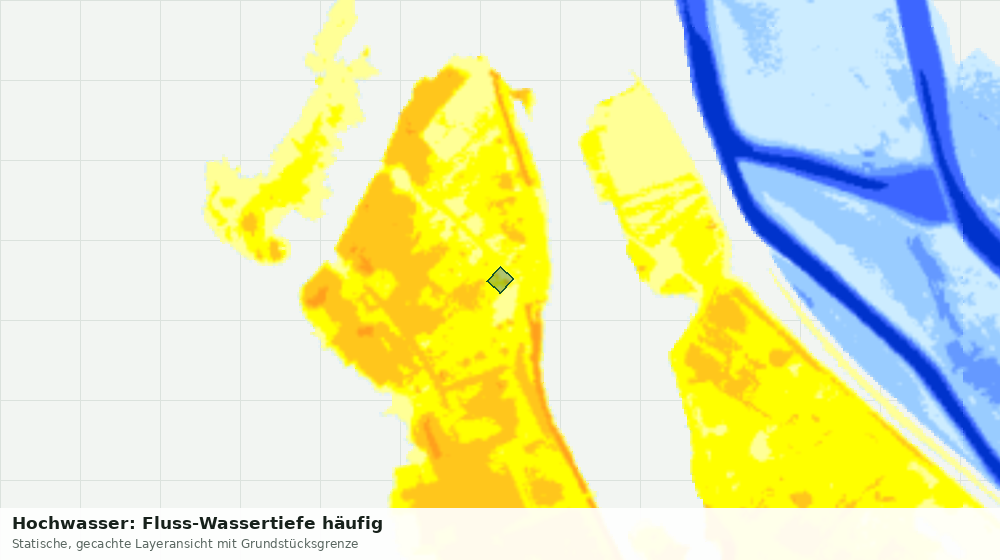Statische Kartenansicht: Hochwasser: Fluss-Wassertiefe häufig