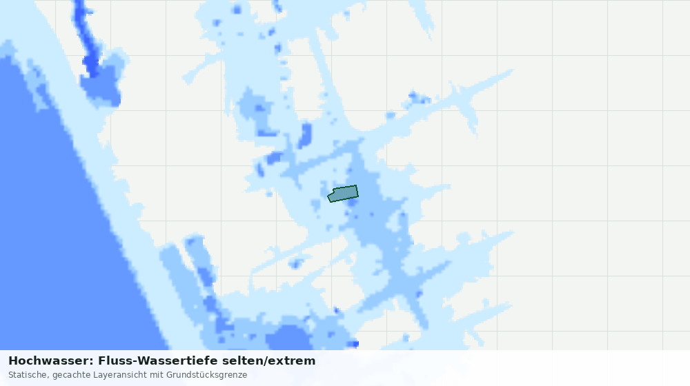 Statische Kartenansicht: Hochwasser: Fluss-Wassertiefe selten/extrem