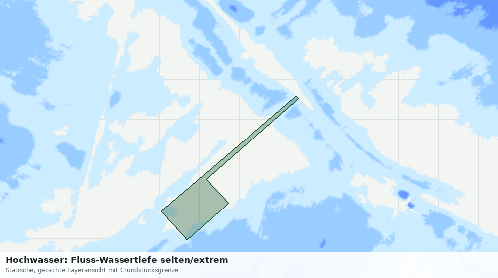 Statische Kartenansicht: Hochwasser: Fluss-Wassertiefe selten/extrem