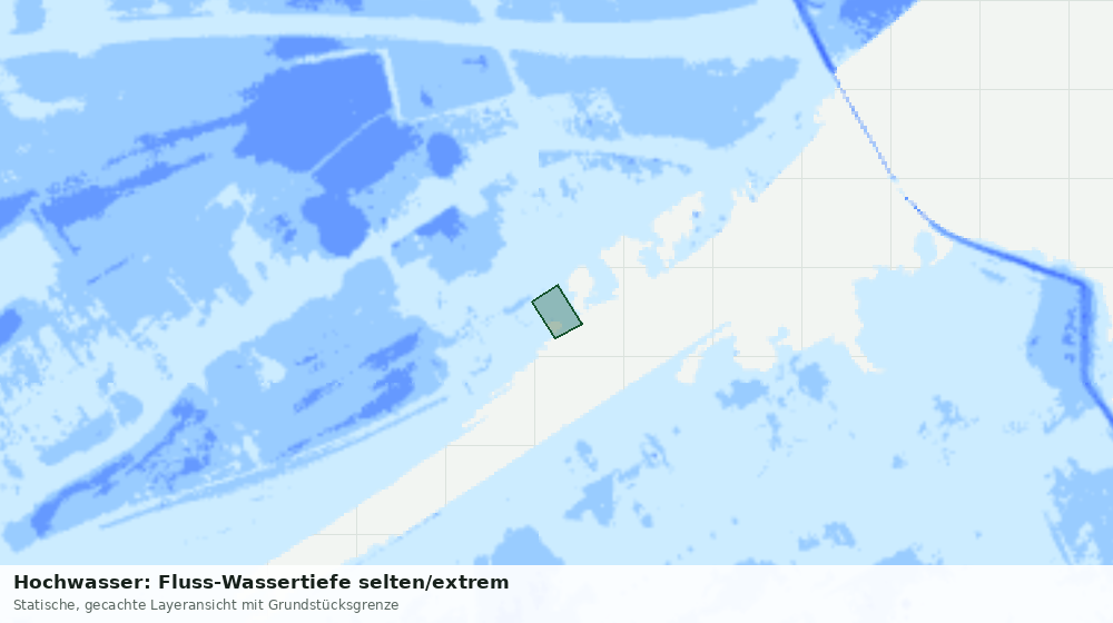 Statische Kartenansicht: Hochwasser: Fluss-Wassertiefe selten/extrem