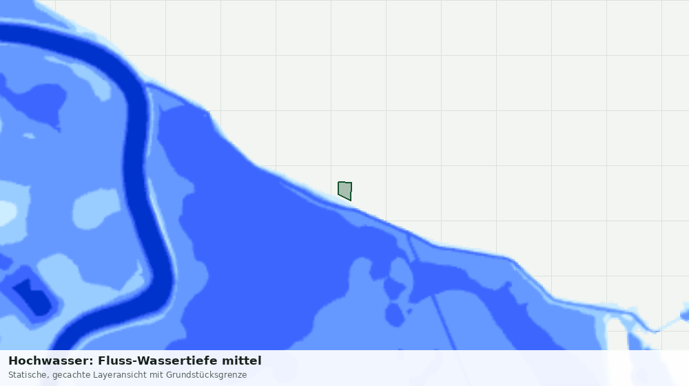 Statische Kartenansicht: Hochwasser: Fluss-Wassertiefe mittel