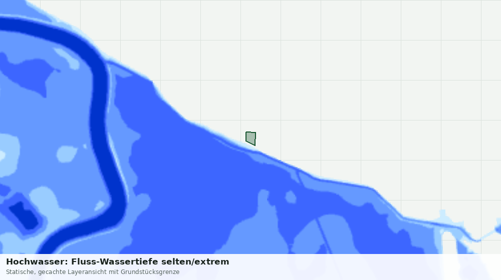 Statische Kartenansicht: Hochwasser: Fluss-Wassertiefe selten/extrem