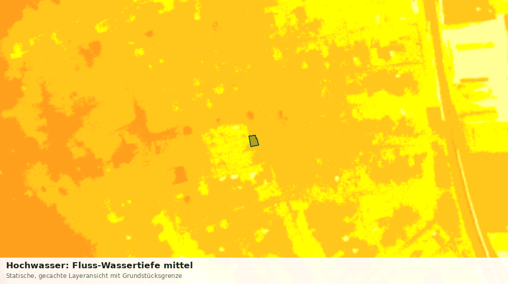 Statische Kartenansicht: Hochwasser: Fluss-Wassertiefe mittel