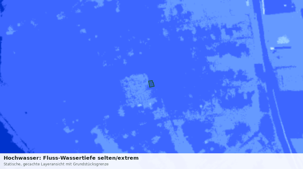 Statische Kartenansicht: Hochwasser: Fluss-Wassertiefe selten/extrem