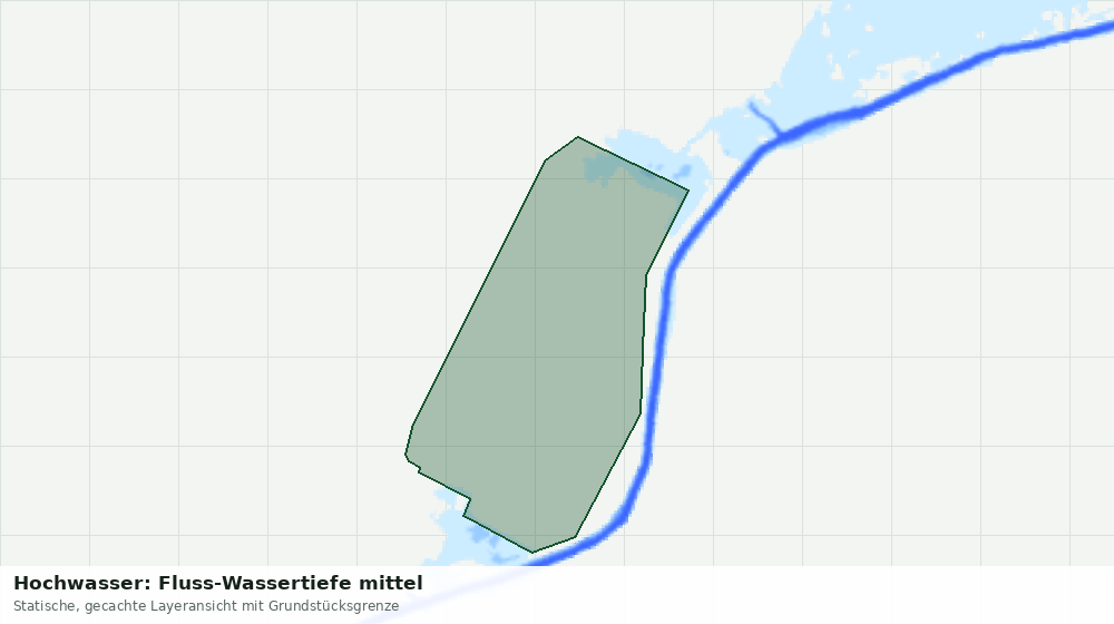 Statische Kartenansicht: Hochwasser: Fluss-Wassertiefe mittel