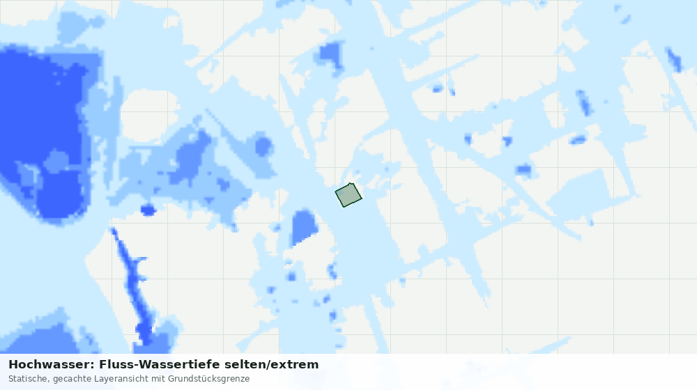 Statische Kartenansicht: Hochwasser: Fluss-Wassertiefe selten/extrem