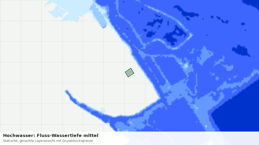 Statische Kartenansicht: Hochwasser: Fluss-Wassertiefe mittel