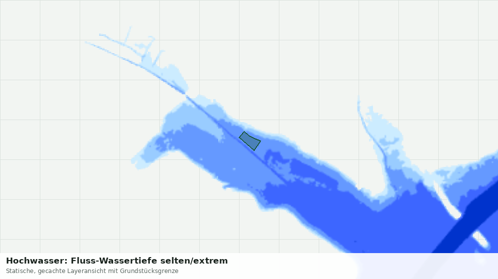 Statische Kartenansicht: Hochwasser: Fluss-Wassertiefe selten/extrem