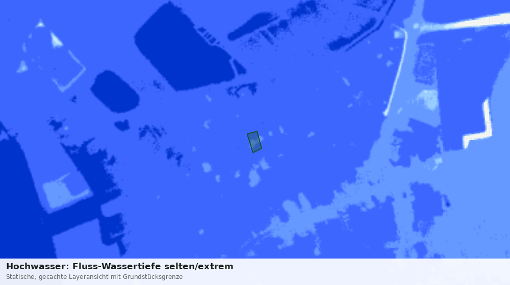 Statische Kartenansicht: Hochwasser: Fluss-Wassertiefe selten/extrem