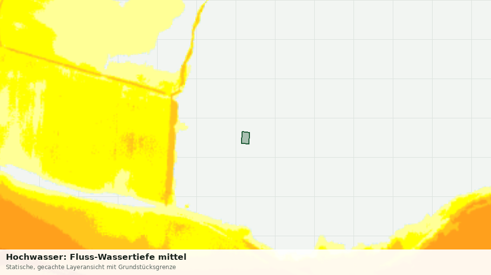 Statische Kartenansicht: Hochwasser: Fluss-Wassertiefe mittel