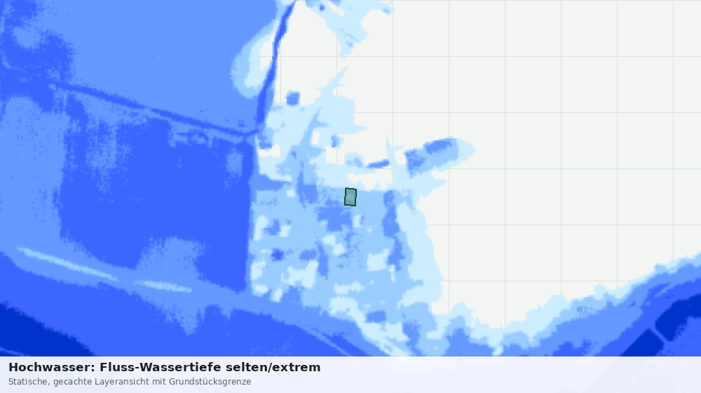 Statische Kartenansicht: Hochwasser: Fluss-Wassertiefe selten/extrem