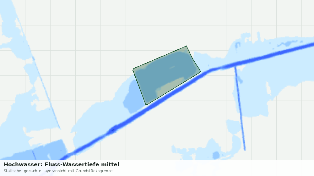 Statische Kartenansicht: Hochwasser: Fluss-Wassertiefe mittel