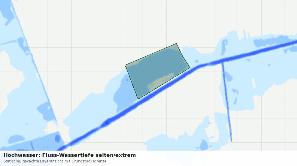 Statische Kartenansicht: Hochwasser: Fluss-Wassertiefe selten/extrem