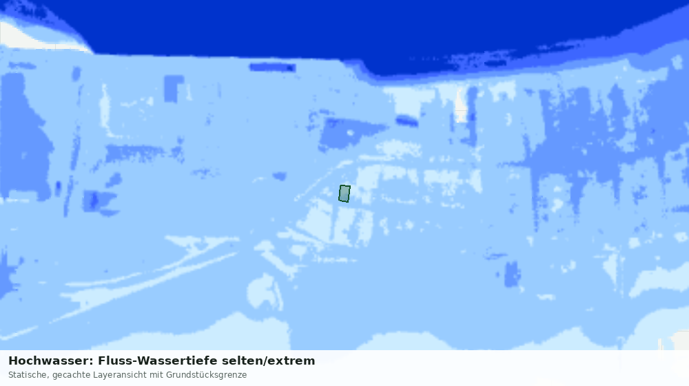 Statische Kartenansicht: Hochwasser: Fluss-Wassertiefe selten/extrem