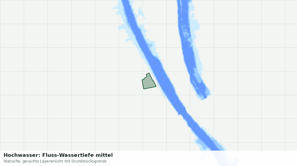 Statische Kartenansicht: Hochwasser: Fluss-Wassertiefe mittel