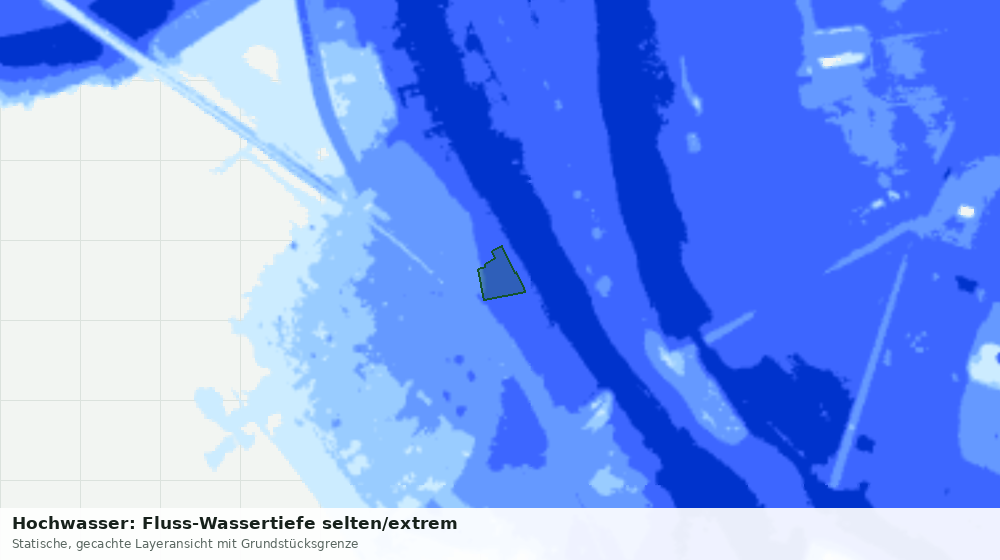 Statische Kartenansicht: Hochwasser: Fluss-Wassertiefe selten/extrem
