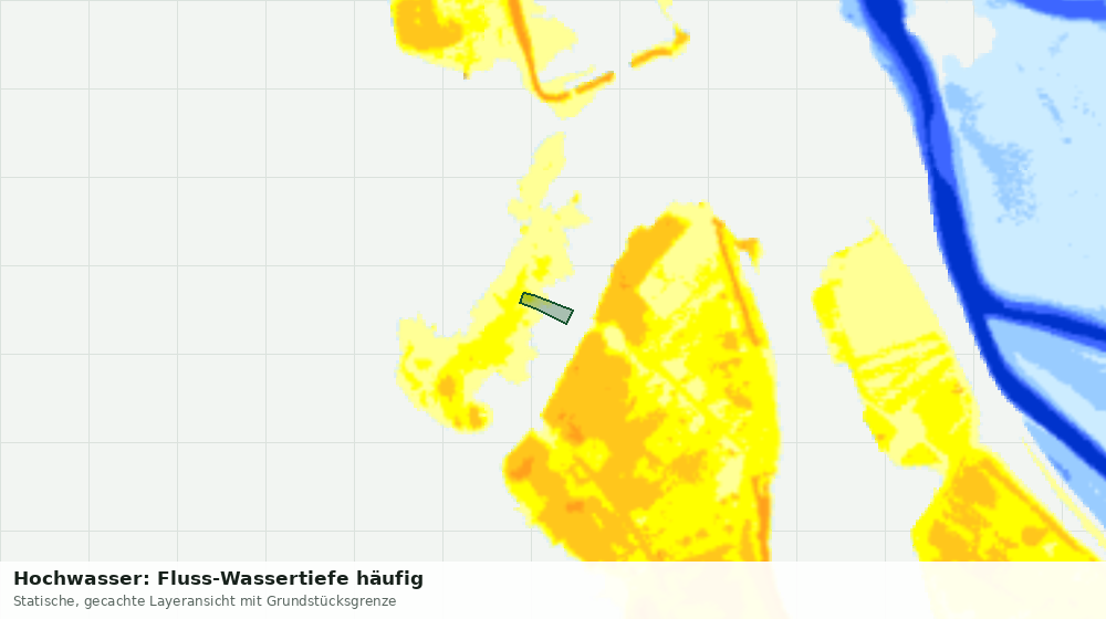 Statische Kartenansicht: Hochwasser: Fluss-Wassertiefe häufig