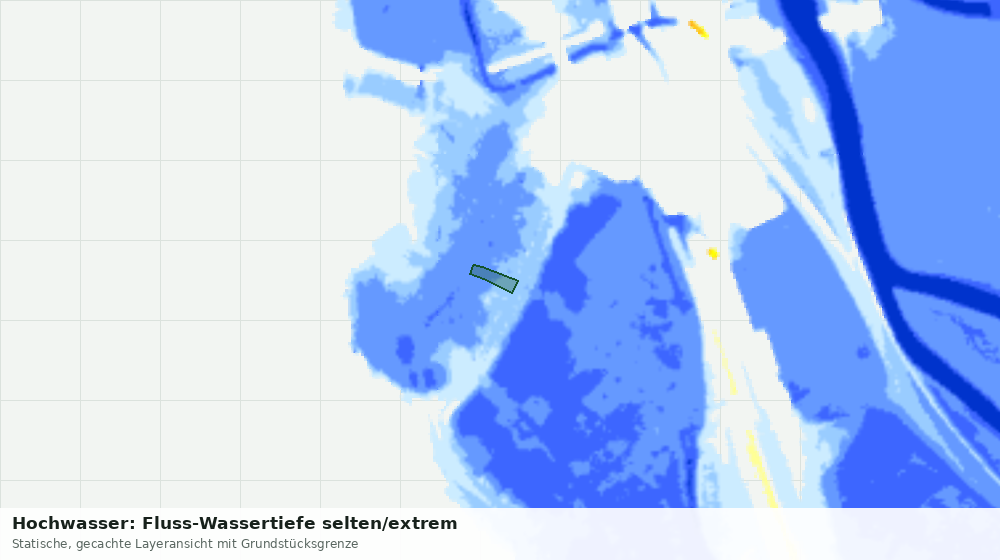 Statische Kartenansicht: Hochwasser: Fluss-Wassertiefe selten/extrem