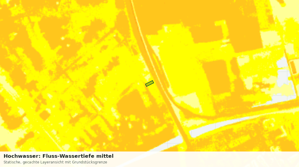Statische Kartenansicht: Hochwasser: Fluss-Wassertiefe mittel