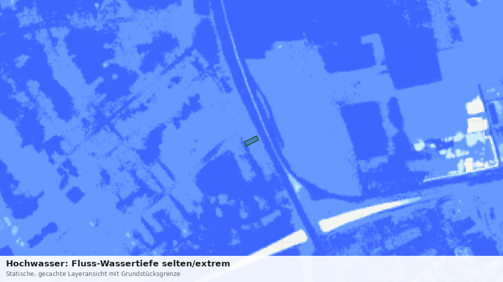 Statische Kartenansicht: Hochwasser: Fluss-Wassertiefe selten/extrem