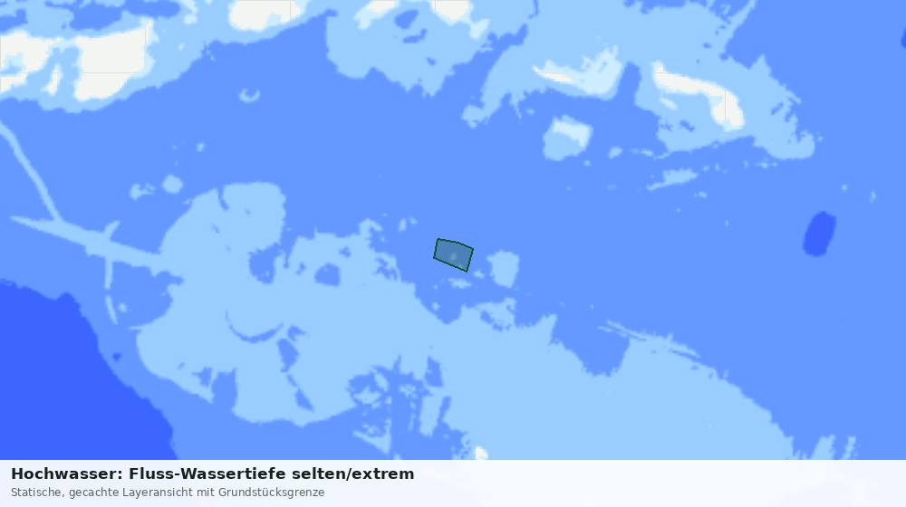 Statische Kartenansicht: Hochwasser: Fluss-Wassertiefe selten/extrem
