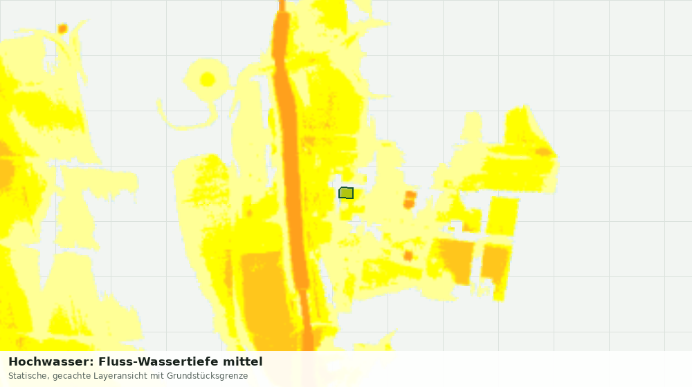 Statische Kartenansicht: Hochwasser: Fluss-Wassertiefe mittel