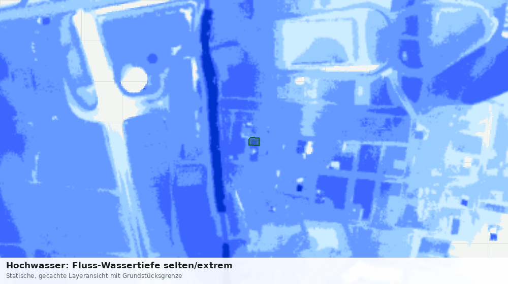 Statische Kartenansicht: Hochwasser: Fluss-Wassertiefe selten/extrem