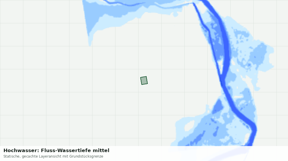 Statische Kartenansicht: Hochwasser: Fluss-Wassertiefe mittel