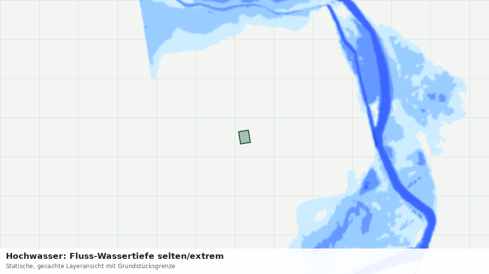 Statische Kartenansicht: Hochwasser: Fluss-Wassertiefe selten/extrem