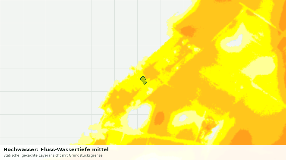 Statische Kartenansicht: Hochwasser: Fluss-Wassertiefe mittel