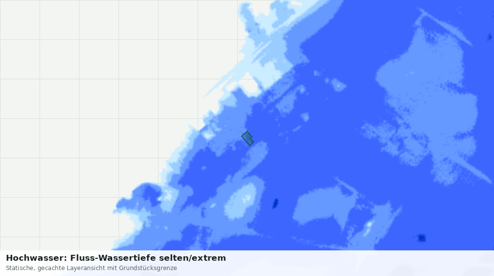 Statische Kartenansicht: Hochwasser: Fluss-Wassertiefe selten/extrem