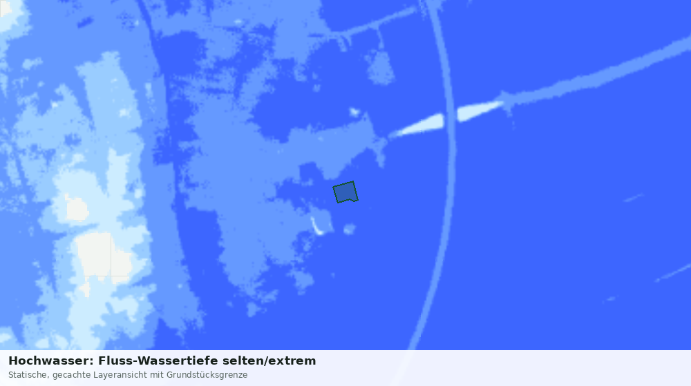 Statische Kartenansicht: Hochwasser: Fluss-Wassertiefe selten/extrem