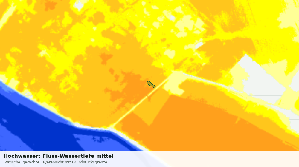 Statische Kartenansicht: Hochwasser: Fluss-Wassertiefe mittel