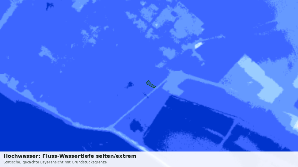 Statische Kartenansicht: Hochwasser: Fluss-Wassertiefe selten/extrem