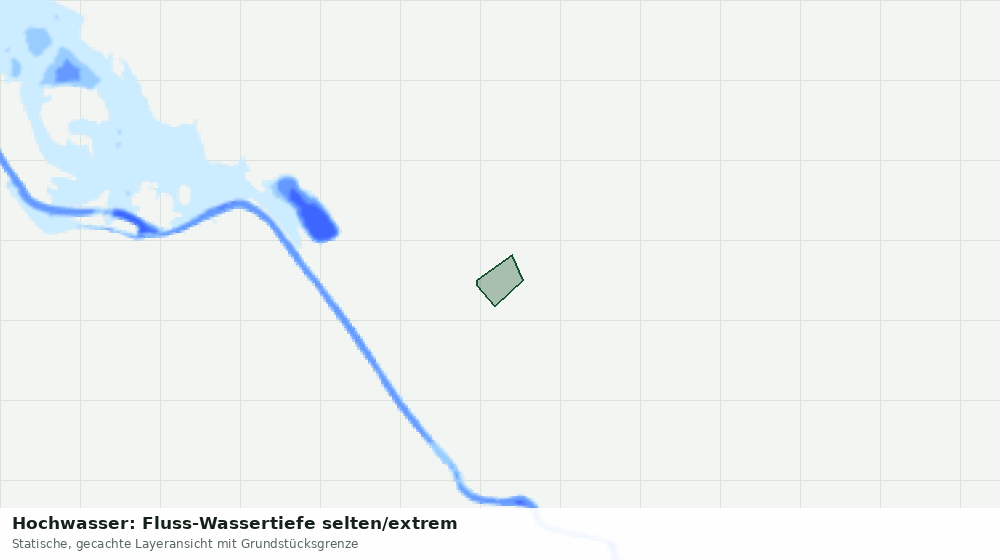 Statische Kartenansicht: Hochwasser: Fluss-Wassertiefe selten/extrem