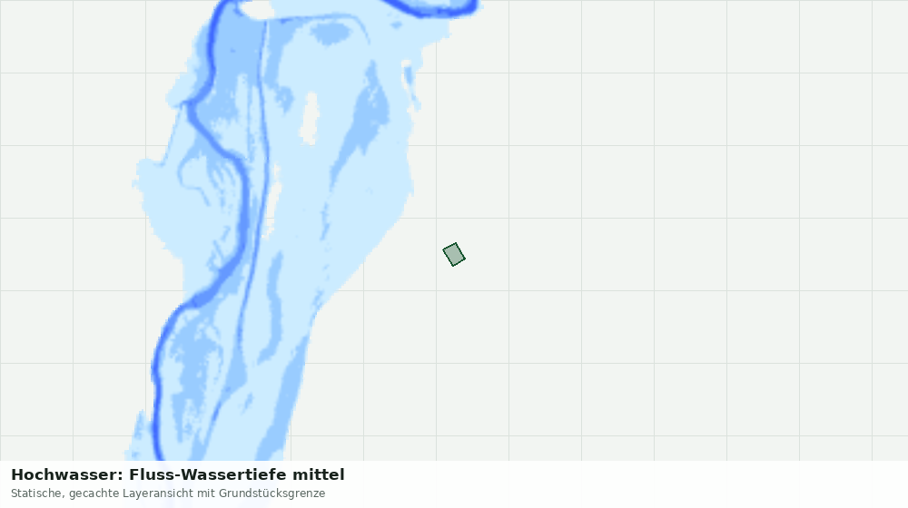 Statische Kartenansicht: Hochwasser: Fluss-Wassertiefe mittel
