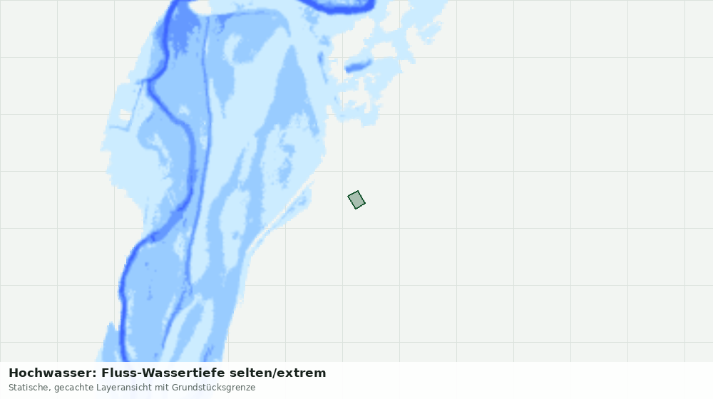 Statische Kartenansicht: Hochwasser: Fluss-Wassertiefe selten/extrem