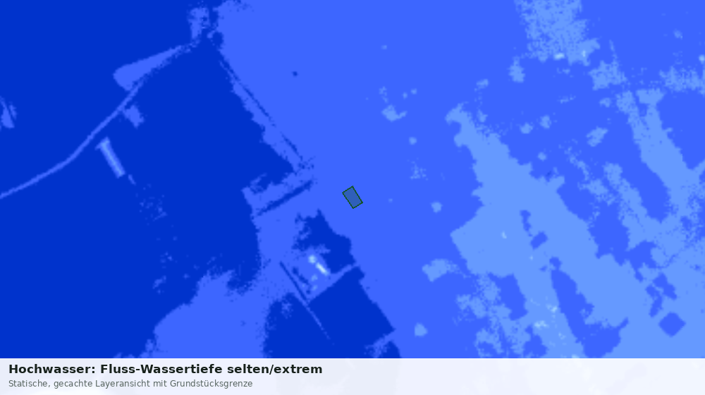 Statische Kartenansicht: Hochwasser: Fluss-Wassertiefe selten/extrem