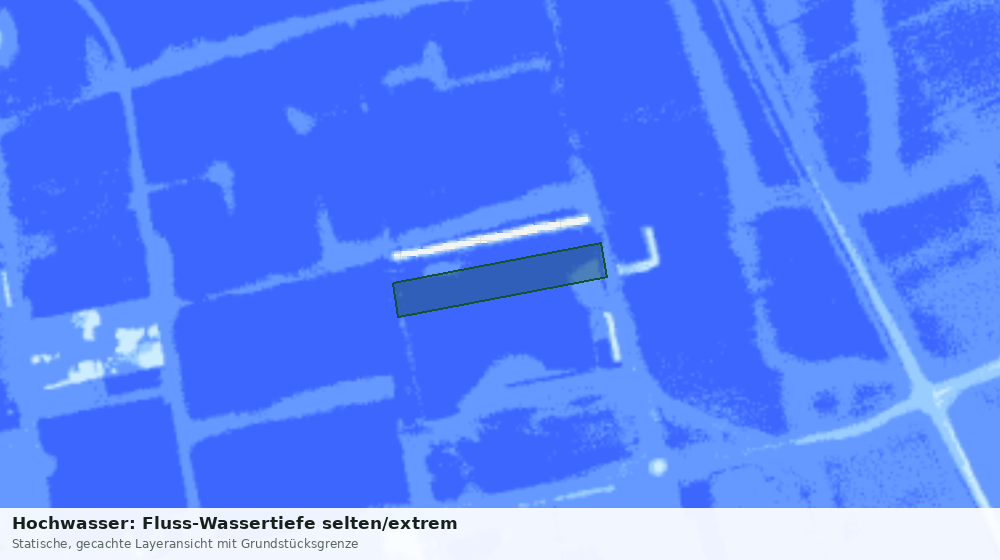 Statische Kartenansicht: Hochwasser: Fluss-Wassertiefe selten/extrem