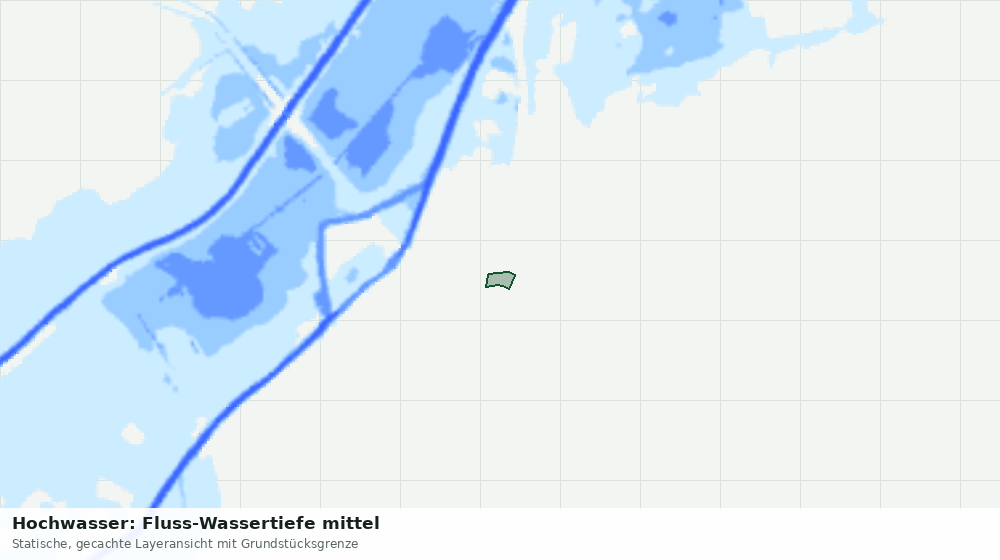 Statische Kartenansicht: Hochwasser: Fluss-Wassertiefe mittel