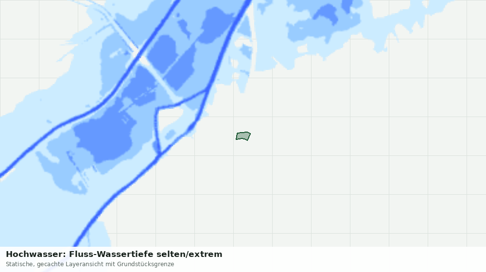 Statische Kartenansicht: Hochwasser: Fluss-Wassertiefe selten/extrem