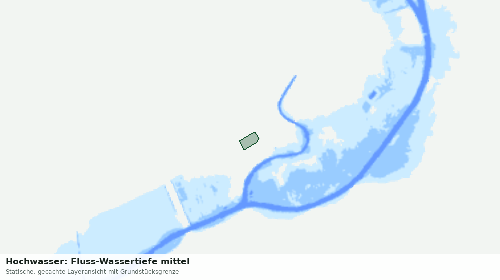 Statische Kartenansicht: Hochwasser: Fluss-Wassertiefe mittel