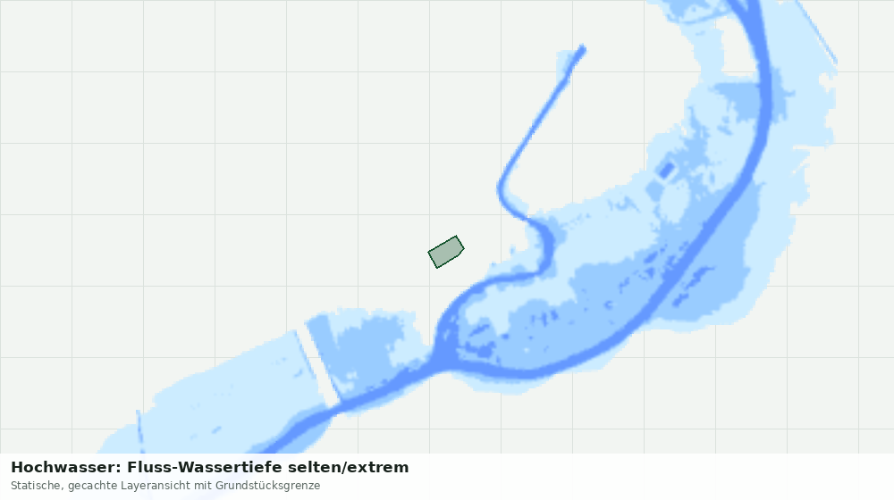 Statische Kartenansicht: Hochwasser: Fluss-Wassertiefe selten/extrem