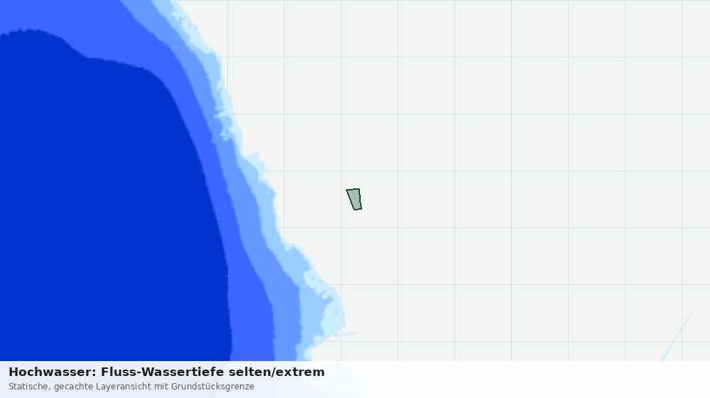 Statische Kartenansicht: Hochwasser: Fluss-Wassertiefe selten/extrem
