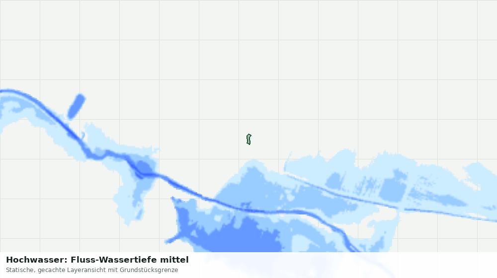 Statische Kartenansicht: Hochwasser: Fluss-Wassertiefe mittel