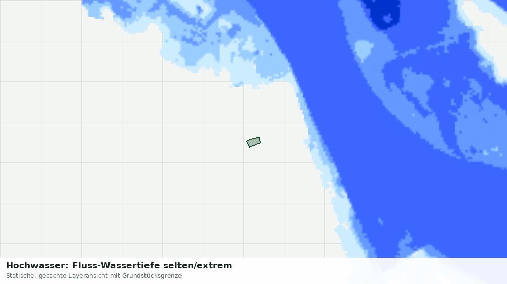Statische Kartenansicht: Hochwasser: Fluss-Wassertiefe selten/extrem