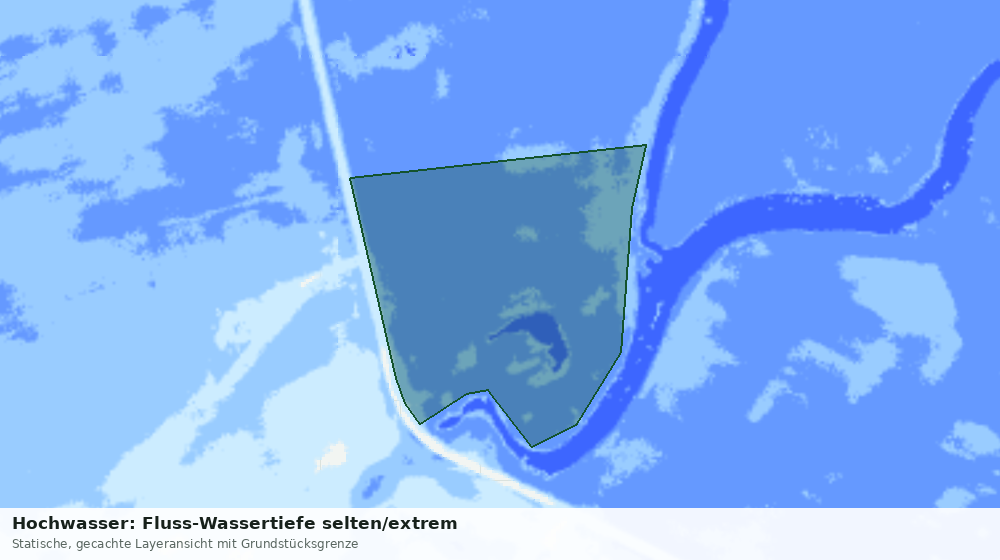 Statische Kartenansicht: Hochwasser: Fluss-Wassertiefe selten/extrem