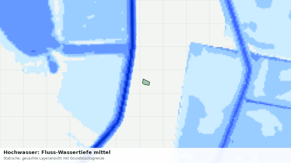 Statische Kartenansicht: Hochwasser: Fluss-Wassertiefe mittel