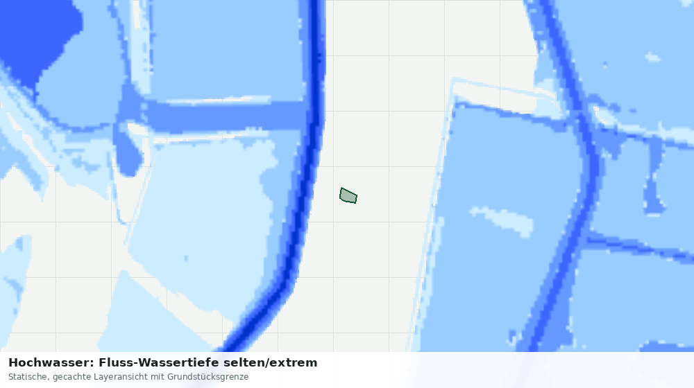 Statische Kartenansicht: Hochwasser: Fluss-Wassertiefe selten/extrem